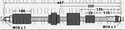 BORG & BECK bbh7530 -  Тормозной шланг